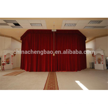 New fashion velvet church curtains with motor for sale